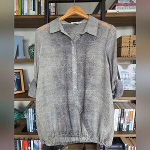 Kenneth Cole New York Snake Patterned Blouse, Size Medium